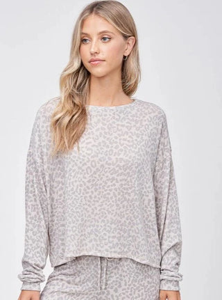 Animal Print Lounge Wear Top