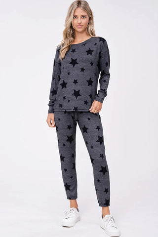 Star Print Lounge Wear Bottoms