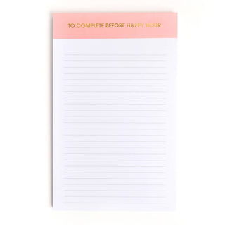 To Complete Before Happy Hour Notepad | Chez Gagné