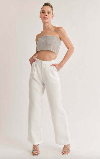 Rhinestone Chain Bandeau Top