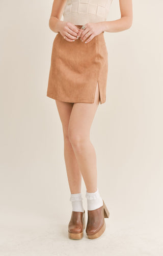 She's Magic Suede Mini Skirt | Sage The Label