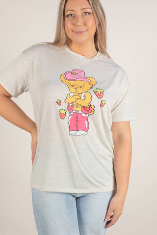 Strawberry Angry Bear Tee