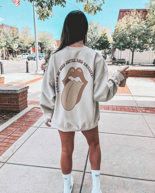 Coffee & Anxiety Crew Neck Sweatshirt