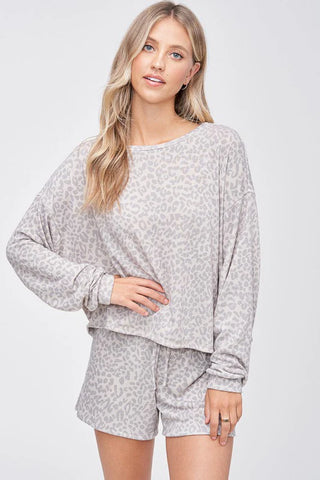 Animal Print Lounge Wear Top