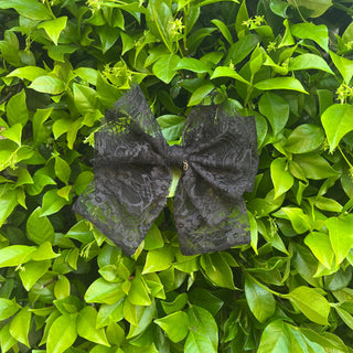 Black Lace Hair Bow