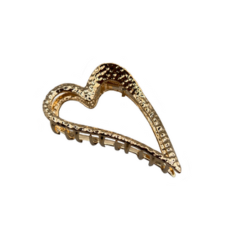 Open Metal Heart Hair Claw