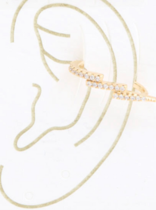 Cubic Zirconia Z Ear Cuff